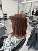 オレンジブラウン高知美容院オイルカラー