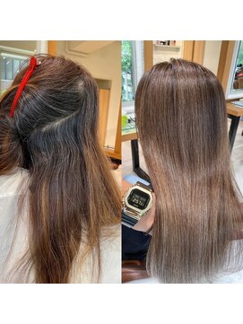 ネオリーブルカ 御茶ノ水店(Neolive Luca) 髪質改善白髪ぼかしハイライト×ラメラメトリートメント