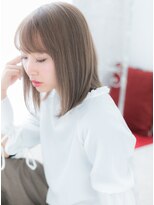 ブルー 博多(Blue)&nbsp;博多/髪質改善/ぱっつん前髪☆シルバーベージュ　セミディe