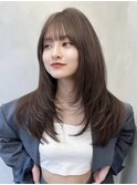 ロングレイヤー韓国ヘア