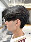 ショートネープで大人センターパートに