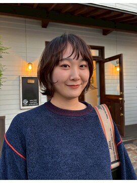 アズグロウヘアー(AS GROW HAIR) 黒髪韓国風ニュアンス*大人ショートボブ