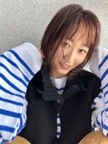 リーコ ベル 西区 横川駅(RICCO belle)&nbsp;暖色アクセントの顔まわりボブ