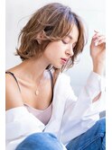 Chlom☆美髪ブランジュグラデーションカラーレイヤー外ハネボブ