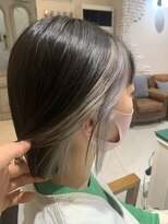 リアン(Lien)&nbsp;Lien☆フェイスフレーミング×ホワイトグレー×ピンクベージュ