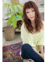 ミック ヘアアンドビューティー 大山店(miq Hair&Beauty) オン眉ミルクティーピンクなみなみウェーブロングレイヤーa1