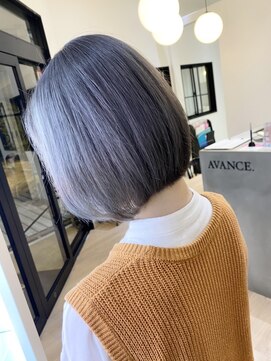 チェレ ロッソ 金剛店(Chere rosso) ブルーシルバー×パッツとボブ×オイルカラー