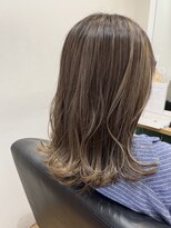 リシェールグリーン 越谷花田店(RICHAIR GREEN)&nbsp;外ハネセミディ×バレイヤージュ×ベージュカラー