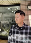 サイドパート　スキンフェード