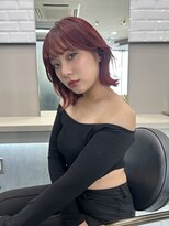 リリー(Lilley)&nbsp;【lilley 稲永麻衣】くびれヘア+レッドカラー+天神韓国ヘア