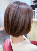 20代30代40代大人3Dカラーショコラアッシュナチュラルボブ