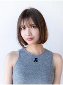 20代30代大人かわいい似合わせカットボブフルバングイメチェン
