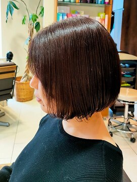 ヘアリゾート粋 ティガ 池袋店(tiga) 大人可愛いボブ/ココアブラウン/丸みボブ