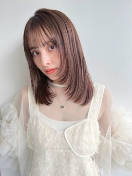 フィーリーカラー 大阪梅田店(feery color) オリーブベージュショートミニボブグレージュブリーチレイヤー