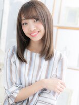 モッズヘア 越谷(mod's hair) 黒髪も◎ナチュラルカラー斜めバングセミディc5越谷20代30代40代