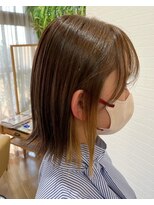 グリーンズ(Greens) 切りっぱなし×外ハネボブ/くすみベージュ/マロンベージュ