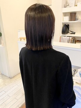 ハノン(Hanon) ストンな切りっぱなしスタイル/結べるボブ