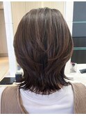 大人かわいい20代30代40代ショートレイヤーボブ くびれレイヤー