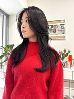 ブラウン(BROUN)&nbsp;つやつや黒髪レイヤースタイル