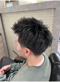 メンズスパイキーショートメンズBOXショートバーバー顔剃り床屋