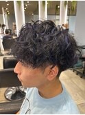 ハイライト×波巻きパーマ