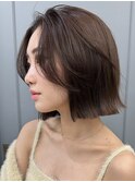 ボブ外はねボブ切りっぱなしボブ