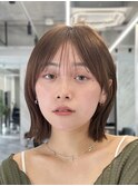 流れる顔周りボブ/外ハネボブ/垢抜けボブ/大人ボブ/ボブ表参道