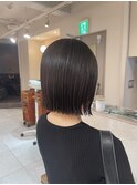 ぷつっとボブ 切りっぱなしボブ ダークグレー sn