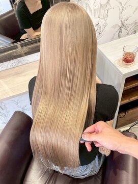 キャパ セントラル 天神 大名店(CAPA central) 外国人風カラー 髪質改善 ブリーチ ストレート 20代 艶髪