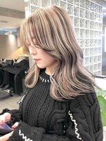 サンクマーケット 渋谷(cinq MARKET) 渋谷ブリーチカラーハイトーンカラー顔周りレイヤーカット30代