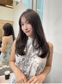 横浜ミディアムウルフレイヤーロングハッシュカットくびれヘア