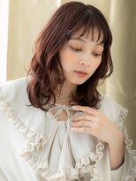 モッズヘア 越谷(mod's hair) チェリーレッドエアウェーブパーマレイヤーカットA5越谷20代30代