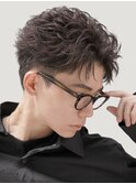 札幌大通メンズパーマフェザーショートテーパーフェード刈り上げ