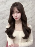 結べるレイヤーカット/グレージュブラウン/韓国巻き/顔周り