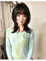 ノラ シブヤ(NORA) ★レイヤーカットミディアムレイヤーハッシュカットウルフカット