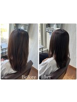 コルテ 倉敷西坂店(CoRte.)&nbsp;【before/after】髪質改善でまとまり復活♪ダークブラウンカラー