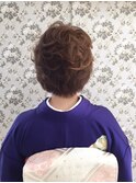 ショートヘアの着物スタイル