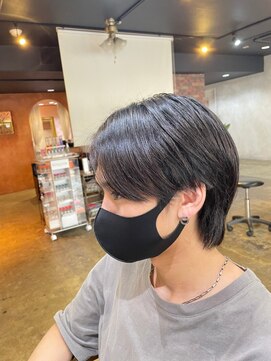 ナンバー ブラオ 名古屋栄(N° blao) 爽やかツーブロック刈り上げ束感アップバング