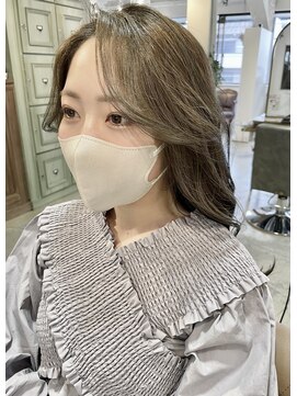 フォンド 津田沼(fond.) くびれ韓国ヘア×オリーブベージュ