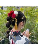 ☆着物ヘアアレンジ　ダウンスタイル☆/30代40代50代