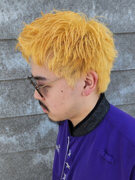 ニアウ 伊勢崎連取店(Niau) ハイトーンカラースパイキーショートメンズカラーアップバング