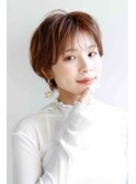 セクションカラー/ペールベージュ/透明感ショート[二子玉川]