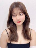 ハニーシブヤ(HONEY shibuya) 大人可愛い20代30代くびれゆる巻きレイヤー×ラテベージュ