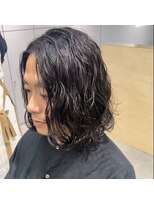ニコフクオカヘアーメイク(NIKO Fukuoka Hair Make)&nbsp;「NIKO」大人ミディアム　緩めスパイラル　福岡天神