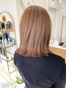 ラシク(racic) 【racic】パツっとボブ×オレンジベージュ