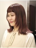 ミディアムレイヤー/レイヤーカット/銀座/顔周りウルフセミディ