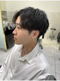 マッシュセンターパート/波巻きパーマ