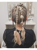 ハイポニーの変形編みおろし