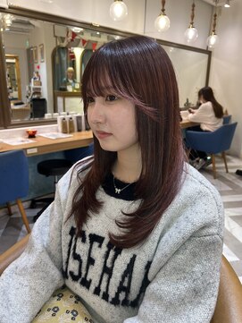 ロンドアベニール 北千住(Lond avenir) 髪質改善縮毛矯正レイヤーカット顔周り前髪韓国ミニウルフ/池袋