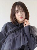 ナチュラルボブ/シースルーバング/内巻きボブ